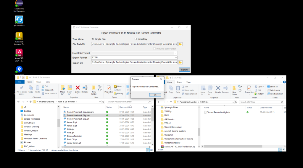 Autodesk Inventor file input for CAD file conversion