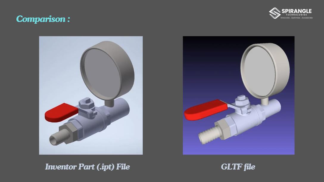 Autodesk Inventor part input for GLTF conversion