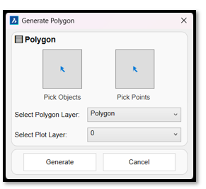 Input plot boundaries for automated polygon generation
