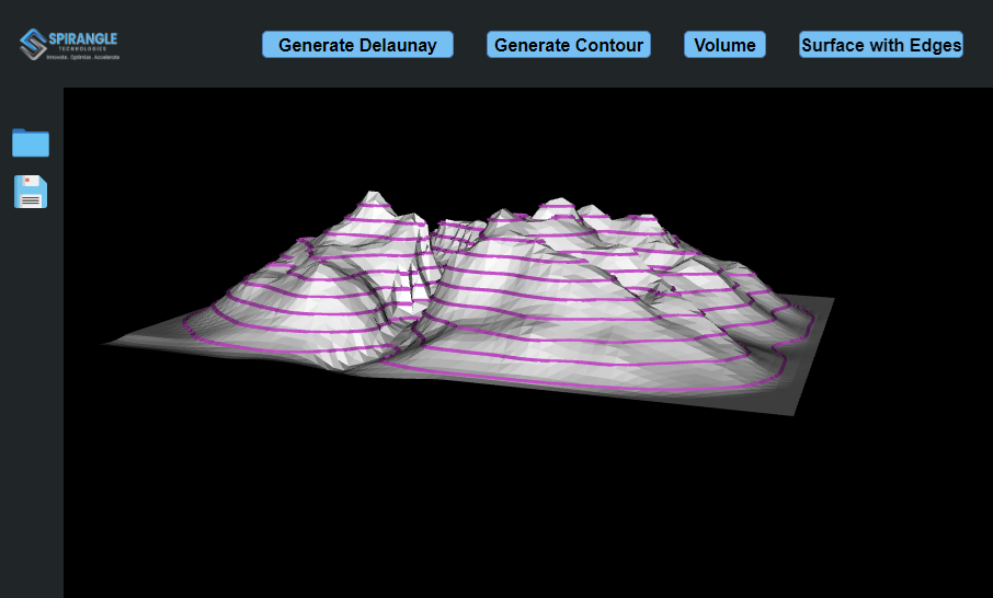 Delaunay Triangulation contour visualization