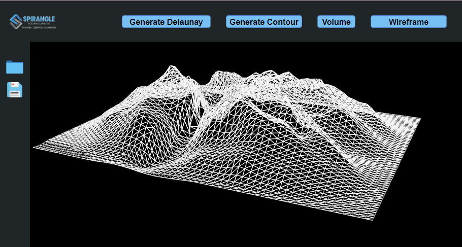 Delaunay Triangulation wireframe visualization
