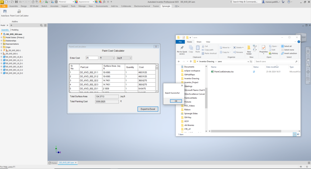 Export to excel