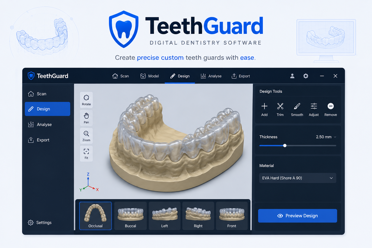TeethGuard Custom Teeth Guard Software